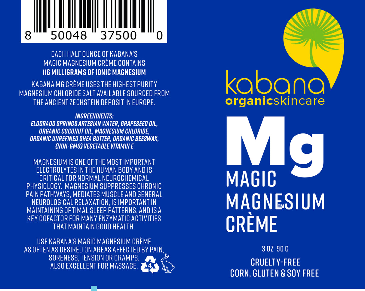 Kabana Magic Magnesium Crème 3oz - 90g