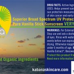 Bali Bloc SPF 30 Pure Vanilla Sunscreen Stick 100% Organic Very Water Resistant – Soy Free